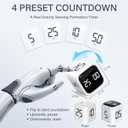 Rotating Pomodoro Timer 5, 25, 10 50 Minutes Preset, Desk Productivity Flip Timer, ADHD Tool Cube Countdown Stopwatch, Vibration/High/Low Volume/Custom Modes, for Work, Study, Back to School, White