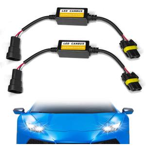 2PCS 9005/HB3 LED Headlight Canbus Decoder, Anti-Flicker LED Headlight Conversion Kit, Blinker Resistor Harness Adapter, Warning Error Code Canceler for Most Cars Headlights