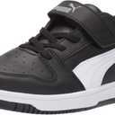 PUMA Kids Boys Rebound Layup Lo Lace Up Sneakers Shoes Casual - Black 3 US