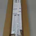 SISELBA Spring Tension Curtain Rod 32-76 inch, Adjustable Expandable Tension Curtain Rod No Drilling, Tension rods for Window Doorway Kitchen Curtain, White