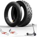 E-Scooter Tire 10x2.5, 60/70-6.5 for Ninebot G30 Max /G30D/G30LP,E-Scooter Spare Tube+Tire Set for Front/Rear Curved Valve(1 Inner+1 Outer)