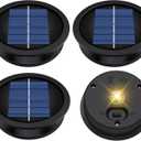 4 Pack Solar Light Replacement Top, Replacement Solar Light Parts for Lantern (Top 3.23 Inch, Bottom 2.83 Inch), Waterproof LED Replacement for Outdoor Garden, Pathway, Yard Lights & Decor