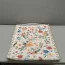 Uphome Bathroom Runner Rug, Boho Beige Long Bath Mat, Modern Plush Soft Machine Washable Bath Rug, Non-Slip Farmhouse Botanical Floor Carpet for Entryway Bathroom Bedroom, 18x47 inch