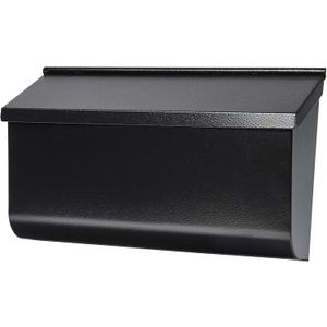 Architectural Mailboxes Woodlands Wall-Mounted Mailbox for Outside, Rust-Resistant Galvanized Steel Metal Medium Mail Box, Textured Black Modern Wall Mailbox