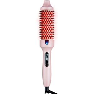 Infrared Thermal Brush, 1.5 Inch Heated Round Brush for Women, Dual Voltage Negative Ion Hot Brushes Styler for Blowout Look, Curling & Volumizing & Straightener for Dry Hair