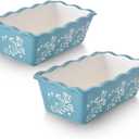 Wisenvoy Loaf Pan Bread Pan Ceramic loaf pans for baking Porcelain Baking Pans Nonstick Bread Pans for Baking (Turquoise)