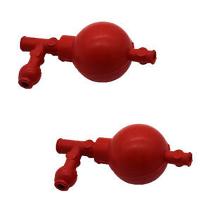 2 Pcs Rubber Pipette Filler, 3 Valves Lab Pipette Filler Bulb, Three Valve Safety Pipette Filler