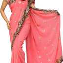 Indian Trendy Women's Bollywood Sequin Embroidered Sari Festival Saree Unstitched Blouse Piece Costume Boho Party Wear, One Size