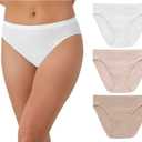 Maidenform M, Mid-Rise Bikini Panty, Seamless Underwear for Women, 3-Pack (White/Sandshell/Evening Blush) M6