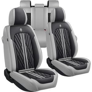 Universal Fit Waterproof Breathable Nappa Leather Automotive Vehicle Car Seat Covers Set Cushion Protector for Sedan SUV