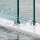 Sliding Shower Door Bottom Seal, 2 PCS 1/4" x 36"Polycarbonate Sliding Door Sweep for 1/4Inch Glass, Frameless Glass Shower Door Seal Strip Stop Leaks and Create a Water Barrier