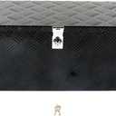 24'' Inch Stripes Plated ATV UTV Aluminum Tool Box Truck Bed Toolbox Waterproof Square Storage Organizer with Lock and Keys Black(24" L x 9.5" W x 12.5" H)