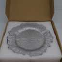 Silver Reef Charger Plates 13inch, Set 10PCS Plastic Floral Charger Plates Wedding for Dinner,Wedding,Party,Event,Decoration(Reef Silver10)