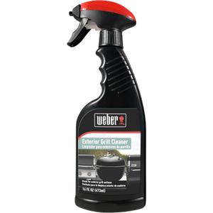 Weber Exterior Grill Cleaner, Black – Streak‑Free Spray for Removing Grease, Grime & Water Spots on Stainless Steel, Painted Steel & Porcelain‑Enamel Surfaces