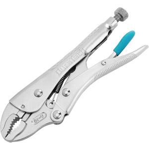 DURATECH 7-Inch Locking Pliers, Premium Cr-V Construction, Curved Jaw Locking Pliers with Wire Cutter, Fit for Clamping Twisting Welding