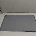 Amazon Basics Waterproof Anti-Slip Silicone Pet Food and Water Bowl Mat, 24 x 16 Inches, Grey, Solid