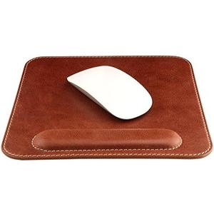 Londo Top Grain Leather Mouse Pad with Wrist Rest – Ergonomic Support, Non-Slip Base, Smooth Surface