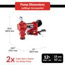 Fill-Rite FR1204H 12 V 15 GPM Fuel Transfer Pump (Pump Only Model) | Gasoline, Diesel, Kerosene, Ethanol Blends, Methanol Blends, & Biodiesel