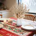 15 Pcs 17 Inch Christmas Artificial Glitter Berry Stem Ornaments with Poinsettia Flower, Xmas Glitter Poinsettia Flowers Picks for Christmas Tree Vase Holiday Party Home Decor(Champagne)