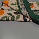 patdrea Designer Linen Small Tablecloth for Rectangle Table,Oranges and Leaves Pattern Vintage Table Cloth,Fall Dacorative Cover for Kitchen Dining Christmas,Thanksgiving,55"x71"-Palladin a