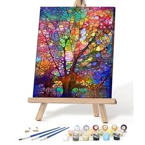 Petrala Framed Paint by Number for Adults Tree of Life DIY Oil Numbers Painting Kit on Canvas Colorful Drawing Paintworks with Frame for Home Decor, Ready to Hang 16 x 20 Inch Petrala Framed Paint by Number for Adults Tree of Life DIY Oil Numbers Painting Kit on Canvas Colorful Drawing Paintworks with Frame for Home Decor, Ready to Hang 16 x 20 Inch