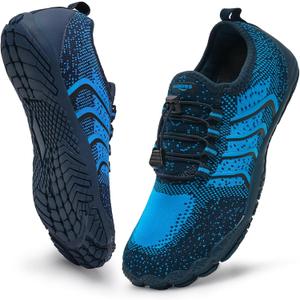 WateLves Barefoot Water Shoes for Women Men Quick Dry Aqua Swim Shoes for Outdoor Fishing Beach Pool Boat Surfing Walking (8 Women/6.5 Men, Navy)
