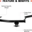 2" Receiver Trailer Hitch,Fits for Hyundai Palisade 2020-2025 ;for KIA Telluride 2020 2021 2022 2023 2024 2025, Square Tube Frame, Black Class 3 Towing Hitch Kits Carrier