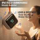 IP67 Waterproof Bluetooth Speaker with 100dB Loud Deep Bass - 20H Playtime Floating Shower Speaker, Integrated Clip-on Strap, Portable Mini Wireless Speaker for Hiking, Beach, Kayak, Golf