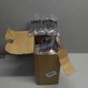 100 Pack Mini Loaf Pans with Lids and Spoons Sealing Sticker, 6.8oz Aluminum Foil Mini Cake Pans for Baking, Disposable Small Mothers Day Bread Pans with Lids  Valentines Tins CupCake, Red