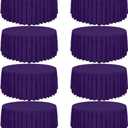 8 Pack Round Tablecloth 120 Inch Cloth Purple Tablecloth for Round Tables, Washable Polyester Table Cloth Stain and Wrinkle Resistant Decorative Table Cover for Wedding Party Dining Banquet