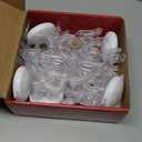 5Pcs Christmas Window Lights, Battery Powered Twinkle Lights Christmas Decorations Indoor Outdoor for Wall Door Porch Balcony Glass Decor with Suction Cup & Timer