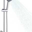 KES Handheld Shower Head with Adjustable Shower Slide Bar 5 Function Extra Long Hose Polished Finish, F204-PS-C1, Bushed Gray 