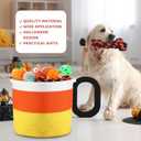 Abbylike 7 Pcs Halloween Dog Toys Set Candy Corn Rope Basket Puppy Toy Bundle with Squeaky Pumpkin Dog Chew Toy and Rubber Ball Fun Teeth Cleaning & Interactive Play for Small Medium Dogs