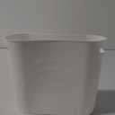 rejomiik Small Trash Can, 3.5 Gallon Slim Garbage Can Plastic Waste Basket with Handles Container Bin for Narrow Spaces Bathroom, Bedroom, Kitchen, Office at Home, White (1 pack)