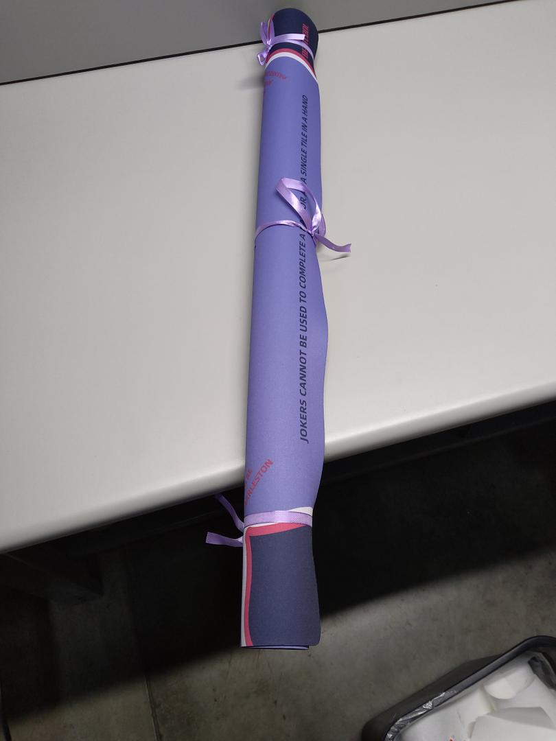 2025 chloroprene rubber mahjong mat (with rules) odorless, free of polycyclic aromatic hydrocarbons, wrinkle free American style mahjong mat, anti slip, noise reducing mahjong gift (31.5 in * 31.5 in)