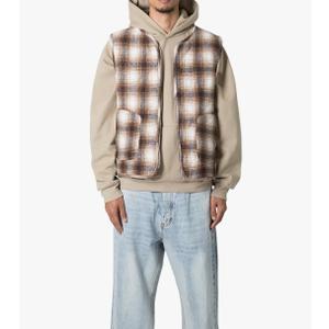 mnml Men's Brushed Plaid Vest XL