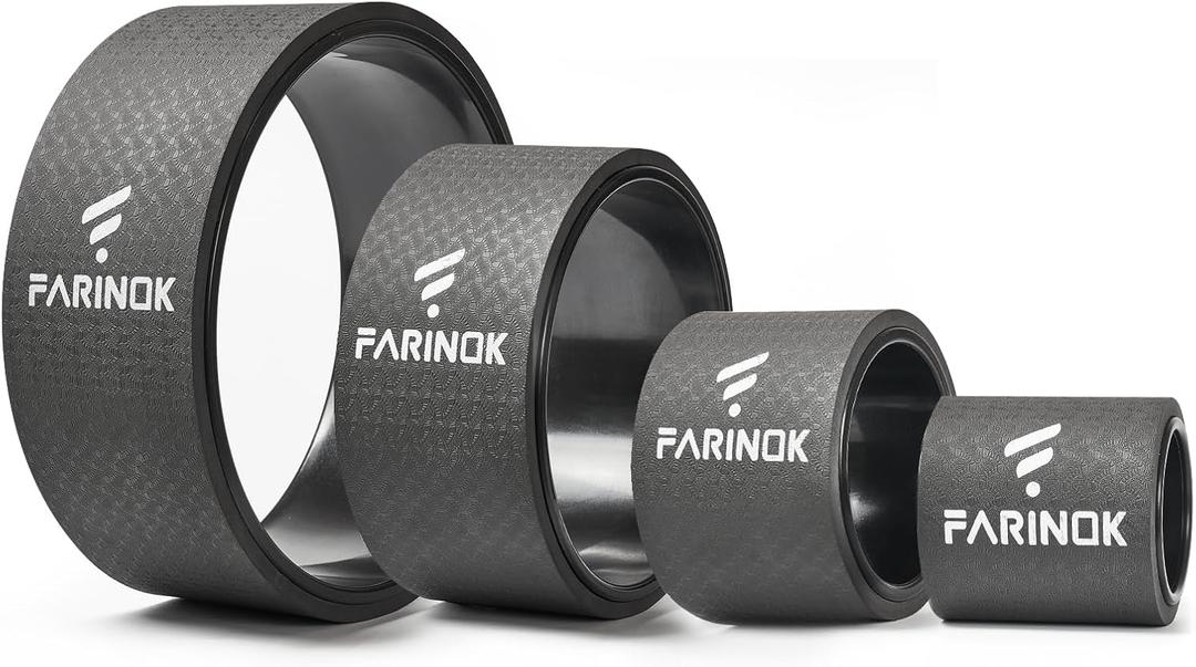 Yoga Wheel for Back Pain Relief, Back Roller Wheel with Extra Cushion, Wider & Thickest Foam, Stretches and Strengthens Core Muscles