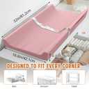 Vegan Leather Baby Changing Pad, Waterproof & Wipeable Soft Diaper Changing Mat 32 x 16.6" Comfortable Infant Changing Station for Dresser & Table