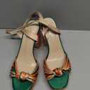 sun gurg Strappy Platform Heels for Women Square Open Toe Chunky High Heels Multicolored Ankle Strap Block Heeled Sandals for Prom Wedding Date Night,Size 9