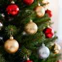 24ct Blue Christmas Ball - 1.57 Inch Shatterproof Christmas Tree Decoration Ornaments Hanging Ball for Xmas Tree, Holiday, Wedding, Party