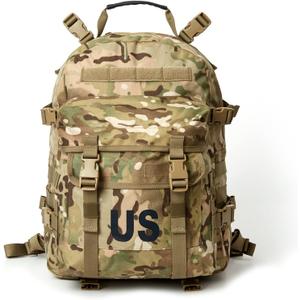 MT Military Army MOLLE 2 Tactical Assault Backpack, Rifleman 3 Day Pack, Medium Rucksack (Multicam-khaki Webbing)