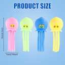 4pcs Octopus Water Balls, Multicolored Octopus Floating Pool Toys for Kids, Soft Sensory Octopus Bath Splash Toys for Swimming Pool, Beach, Bag Fillers, Party Favors, Summer, Medium