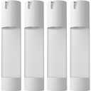 longway 1.7 Oz (50ML) Empty Refillable Airless Pump Bottle,Travel Foundation Containers,Airless Cosmetic Pump Bottle for Hand Sanitizer, Toner,Gel,Hair Oil, Lotion and Face Cream (Pack of 6, Frosted)
