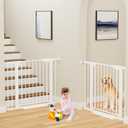 Cumbor 2 Pack 30-40.6 in Baby Gate for Stairs and Doorways, Dog Gate White