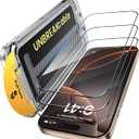 UNBREAKcable 3-Pack for iPhone 16 Pro Max Screen Protector, 9H+ Tempered Glass [Easy Installation Frame + Auto Dust-Elimination] [Bubble-Free, Shatterproof, HD Clear 99.99%] [1:1 Full Coverage]
