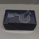 Lifelong Original Office Chair Wheels (As Seen On CNN) Replacement Rubber Chair Casters for Hardwood Floors and Carpet, Set of 5, Heavy Duty Casters for Chairs to Replace Office Chair Mats - Fits 98% (3 Inch, Clear)