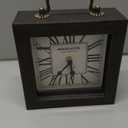 Retro Desk Clock, Vintage Table Mantel Clock, Wooden Table Clock for Living Room, Bedroom, Shelf Decoration, Farmhouse Decor (Black Color)