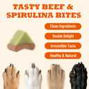 2 x Beef & Spirulina Bites 5 oz Soft Dog Treats Dog Training Treats Beef Dog Treats High Protein & Antioxidant Support Chewy Dog Treats (EXP 01/15/27)