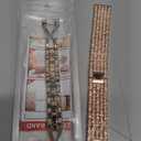 Supoix Compatible for Samsung Galaxy 7 6 5 4 40mm 44mm /Galaxy Watch FE 2024/Galaxy 3 41mm/Galaxy Watch 42mm/Active 2 Watch Band, 2 Pack 20mm Women Jewelry Bling Metal Strap (Rose Gold&Silver) (NOT FOR G8)