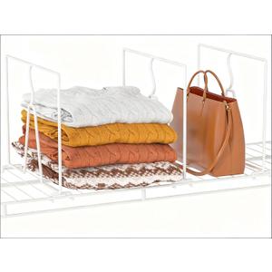 Wire Shelf Dividers for Closet: Tall 12 Pack 12-Inch Deep Adjustable Organizer for Shelves,Metal Rack Separator for Clothes, Purses & BagsNo Tool
